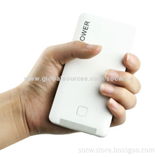 Super Slim Power Banks with Dual-USB and 6,500mAh Capacity, Li-polymer Battery